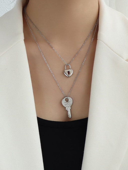 “Promises” Heart Lock & Key Necklaces Gold/Silver