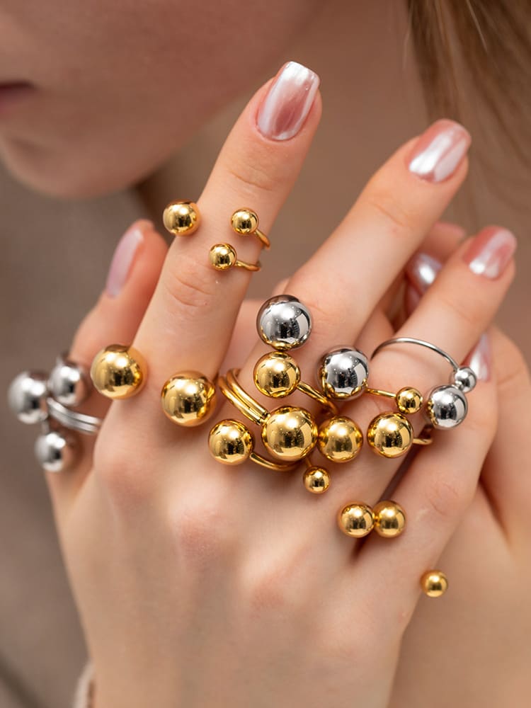 “Lida Three Sphere” Ring
