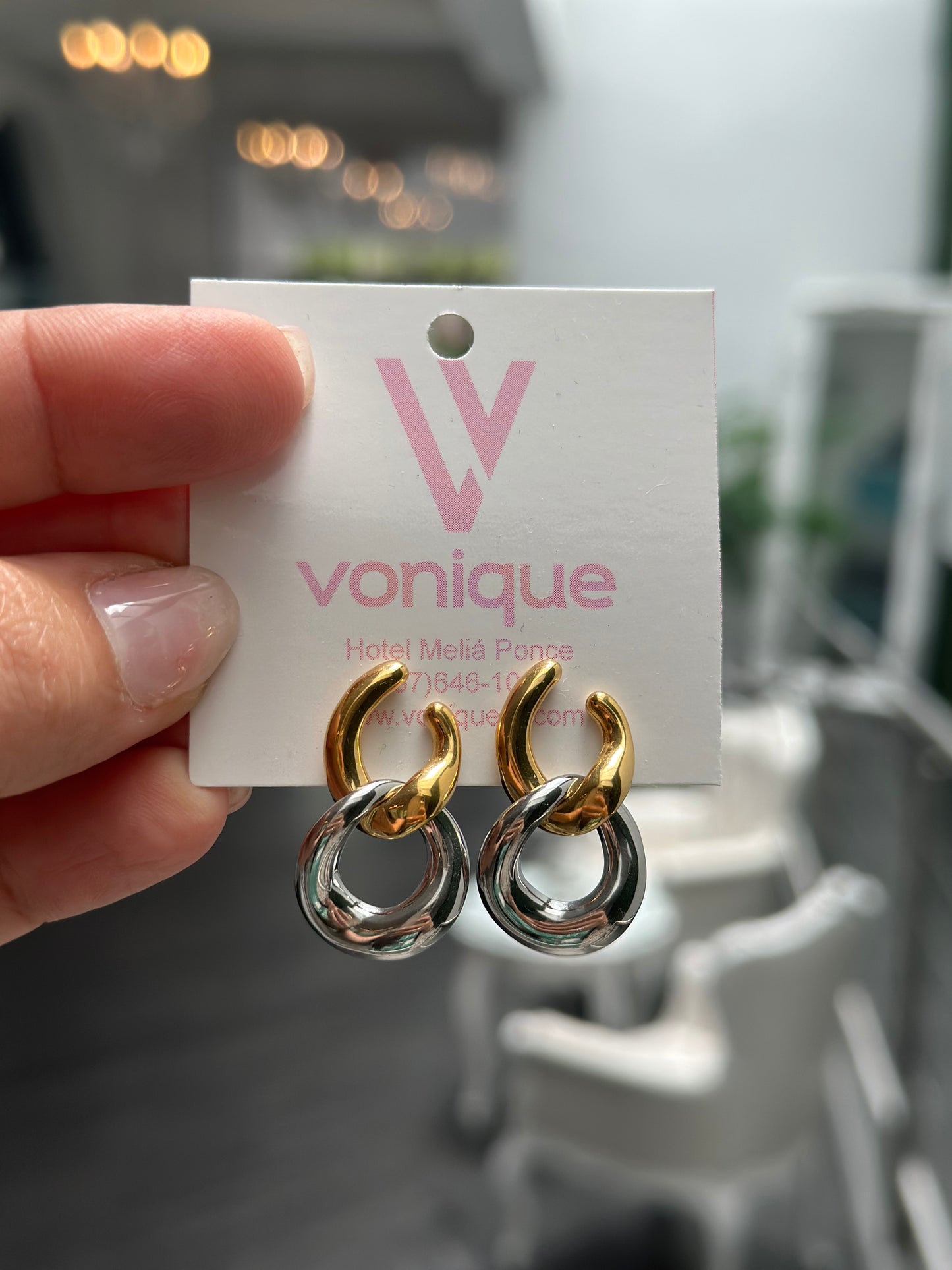 Zair Earrings Mix Metal