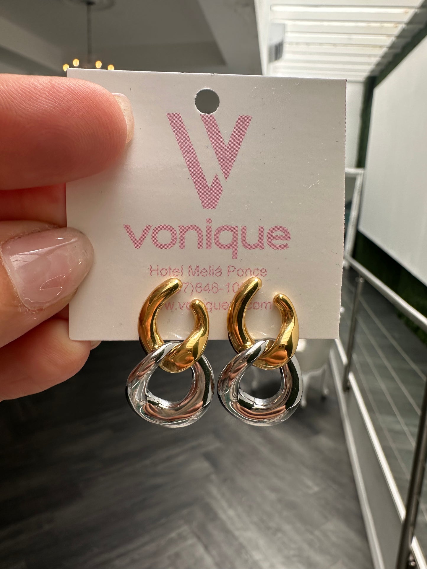 Zair Earrings Mix Metal