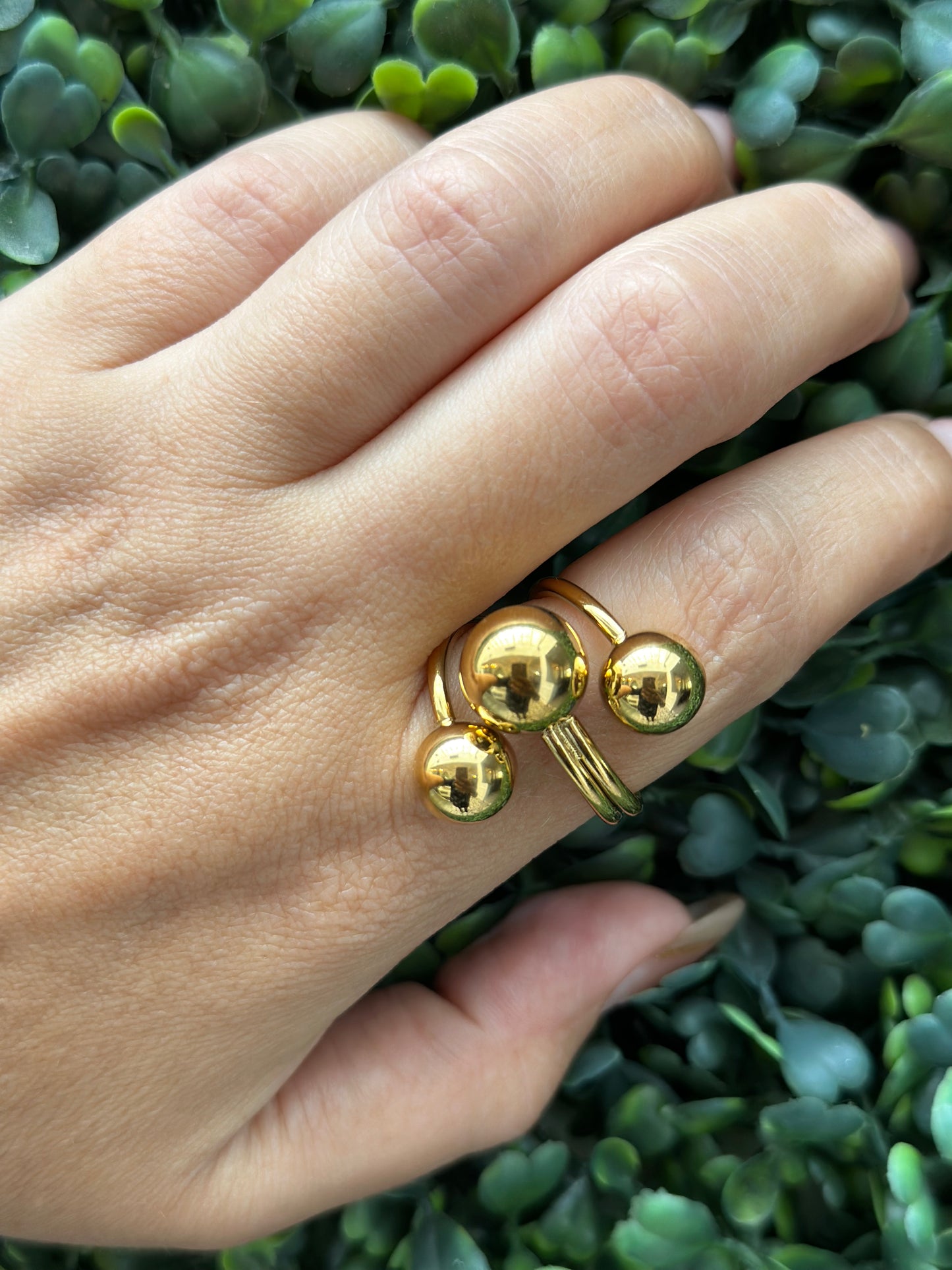 “Lida Three Sphere” Ring