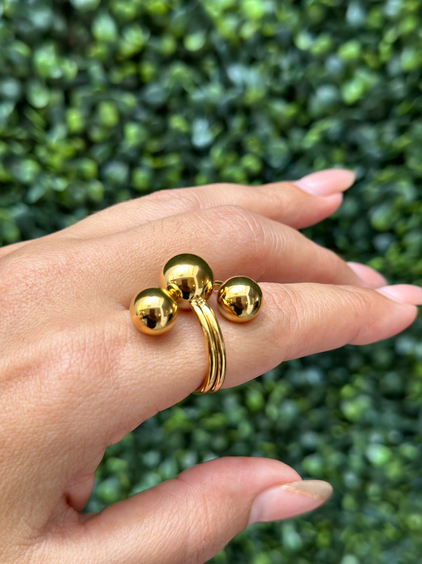 “Lida Three Sphere” Ring