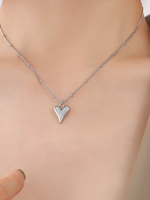 Salomé Single Necklace Heart Gold & Silver