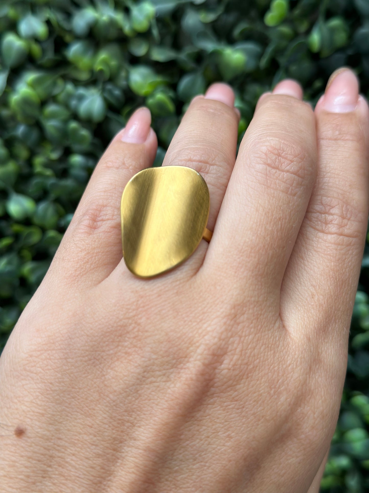 “Lydia” Silver & Gold Ring Oval