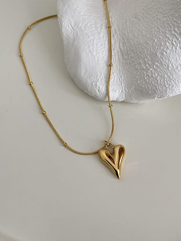 Salomé Single Necklace Heart Gold & Silver