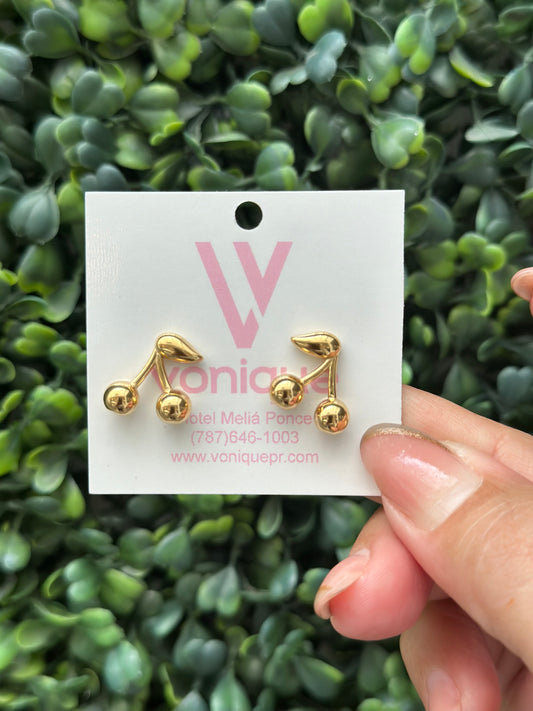 “Cherry” Collection Gold Earrings