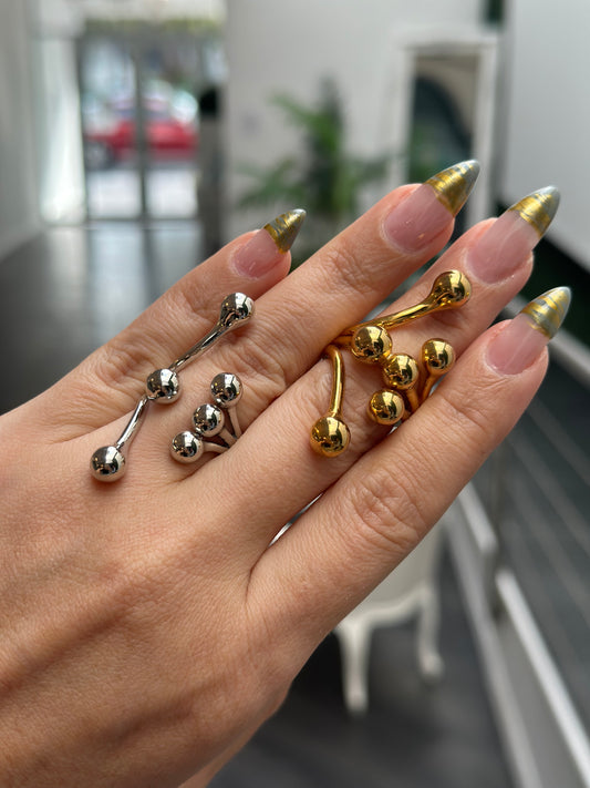Lida Sphere Ring Gold