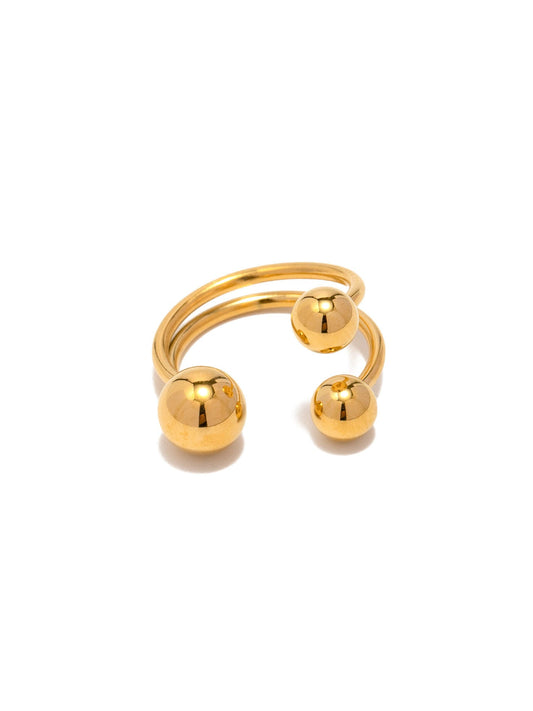 “Lida” Middle Sphere Gold Ring