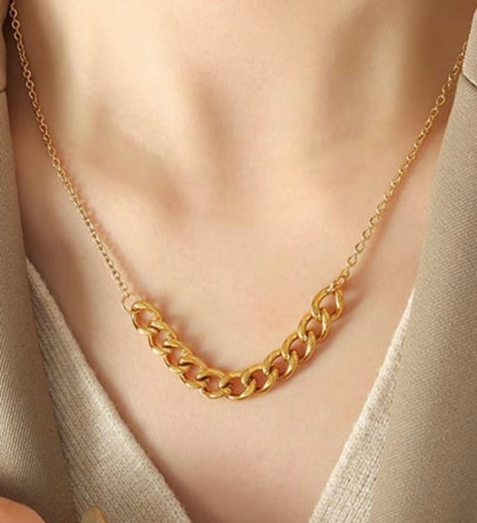 Necklace Steel Gold