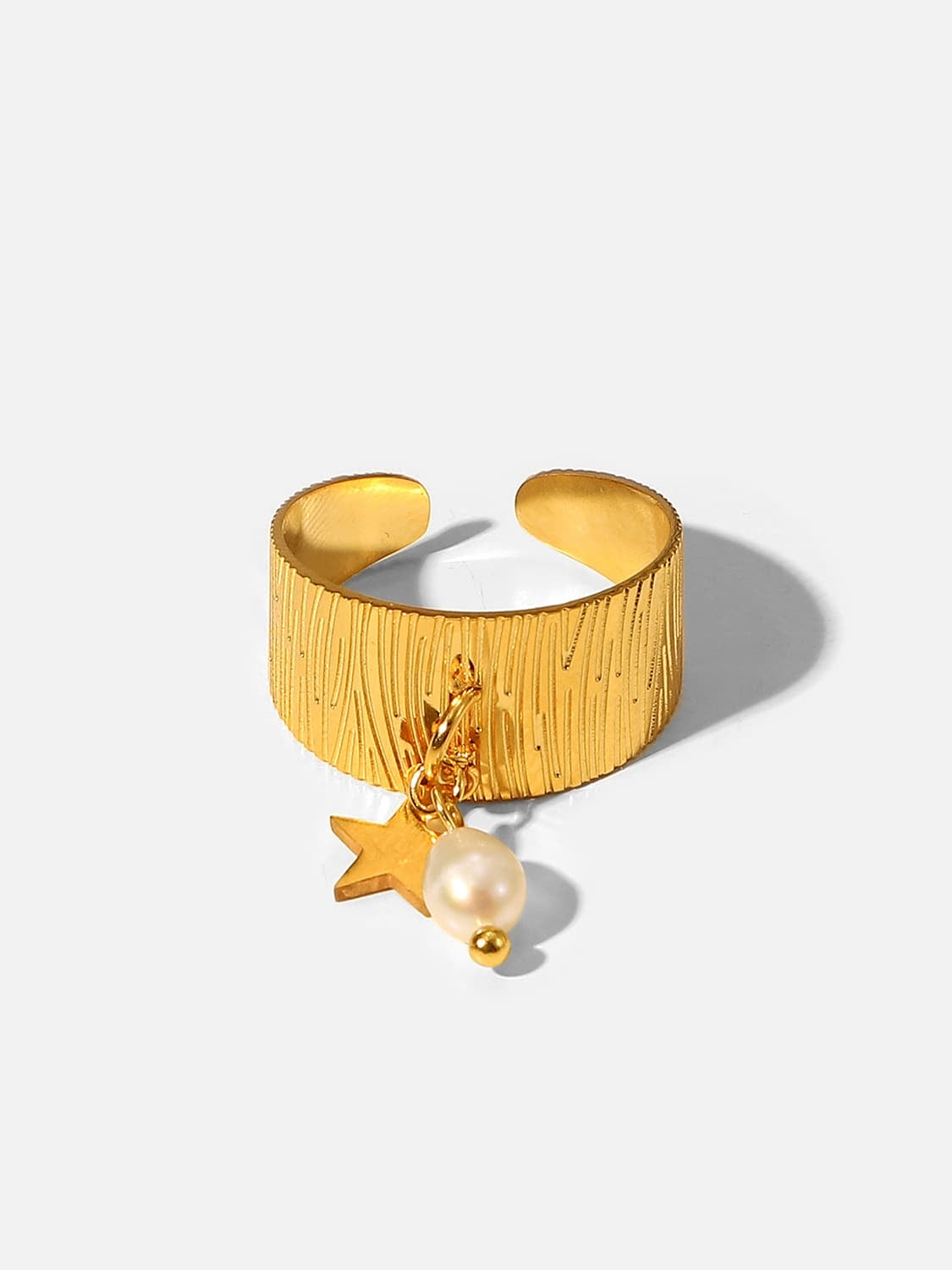 Miah Ring Adjustable Pearl & Star