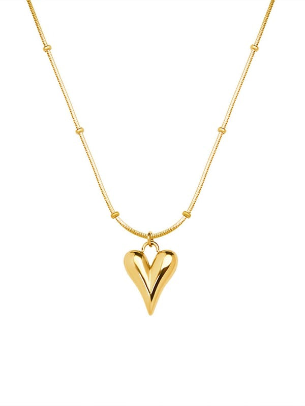 Salomé Single Necklace Heart Gold & Silver