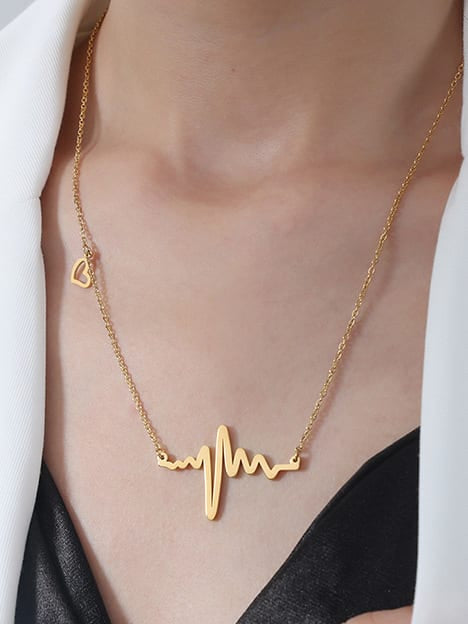 Necklace EKG Gold