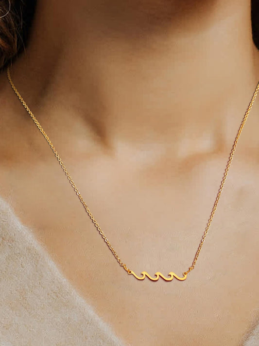 Wave Gold Necklace