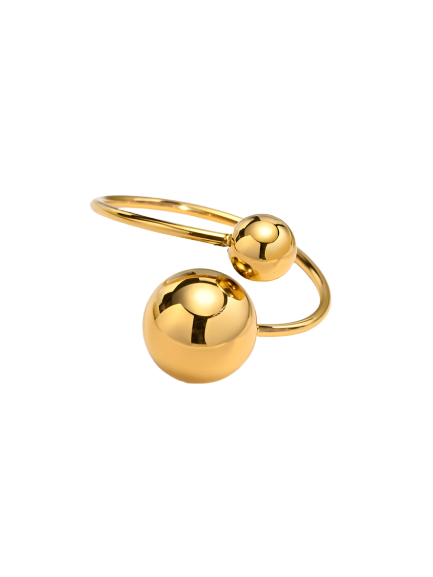 “Lida” Sphere Collection Ring Gold