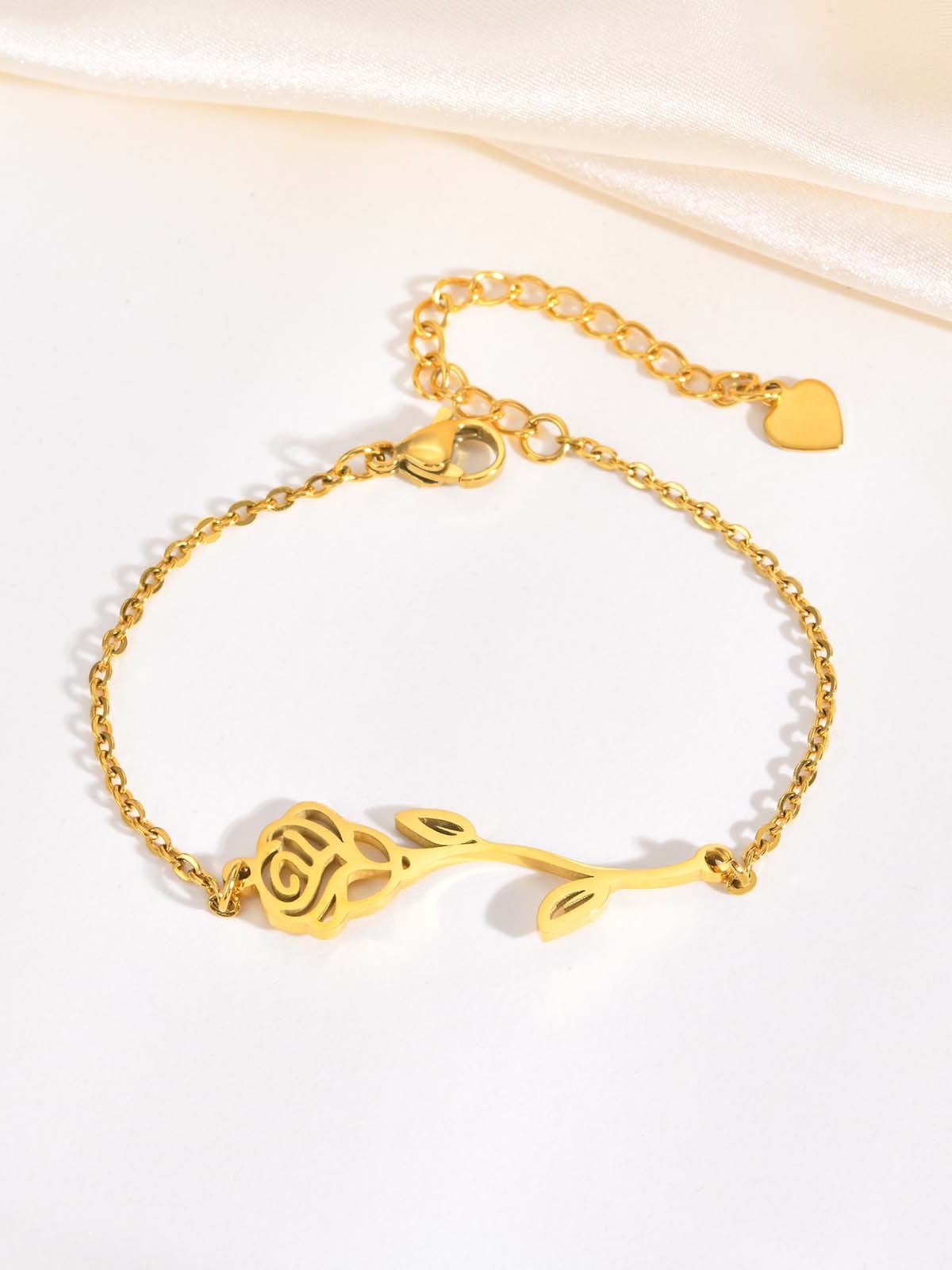 Anastashia Flower Bracelet Gold & Silver