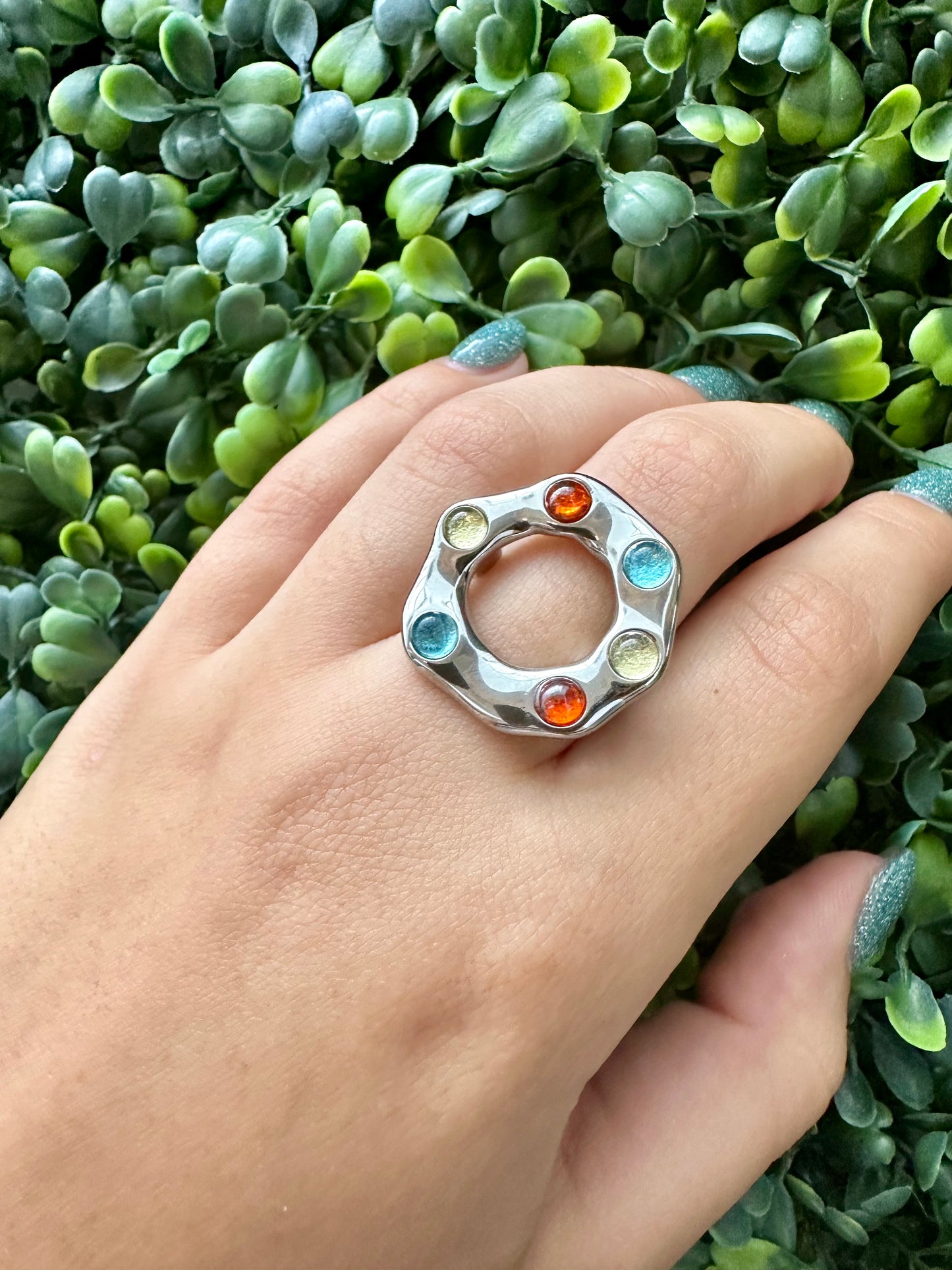 Life Color Silver Ring