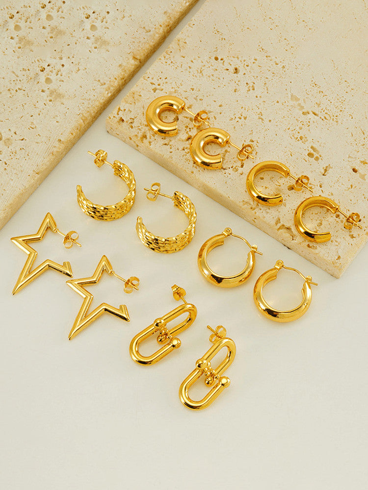 Star Glow Earrings Gold