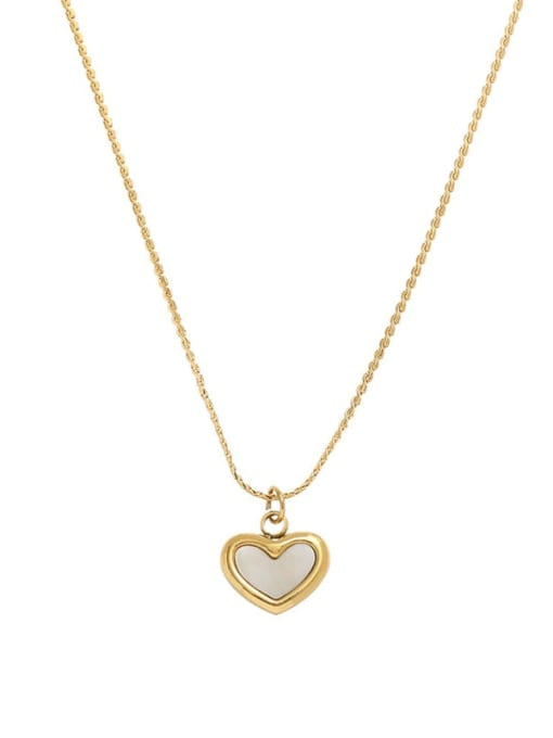 “Zabdi” Necklace, Earrings & Bracelet Heart with Oyster Pearl Gold