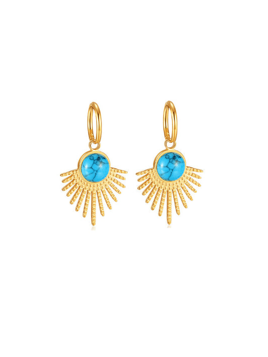 “Natural Summer Turquose” Earrings