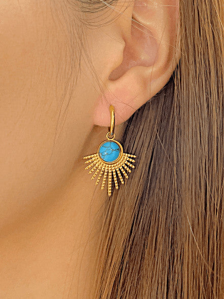 “Natural Summer Turquose” Earrings