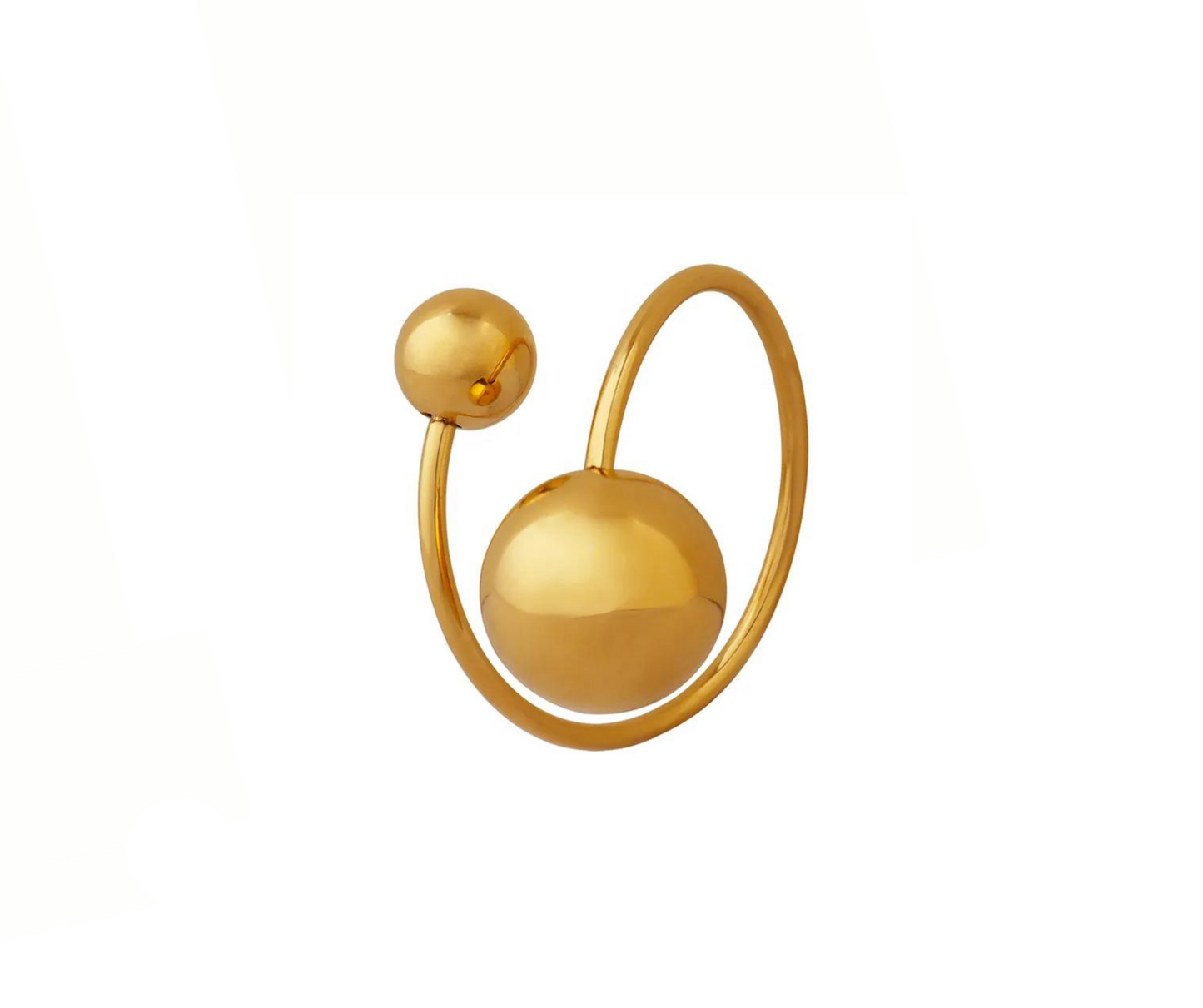 “Lida” Sphere Collection Ring Gold