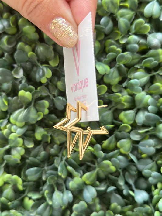 Star Glow Earrings Gold