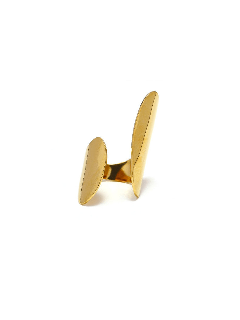 Justice Ring Band Irregular Gold & Silver