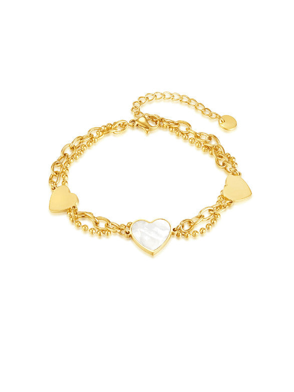 Alias Oyster Pearl Heart Gold