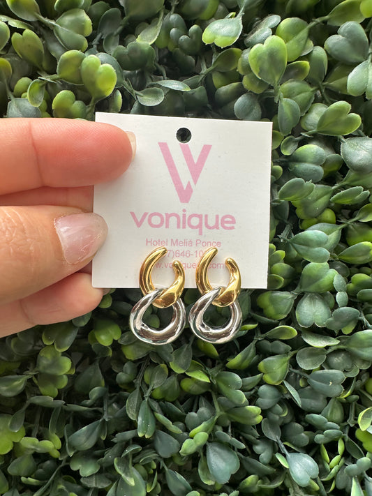 Zair Earrings Mix Metal