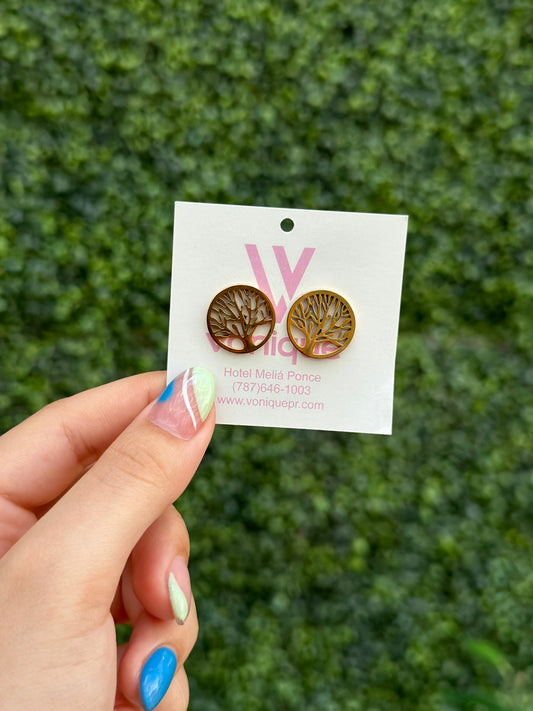 Tree of Life Earrings Gold