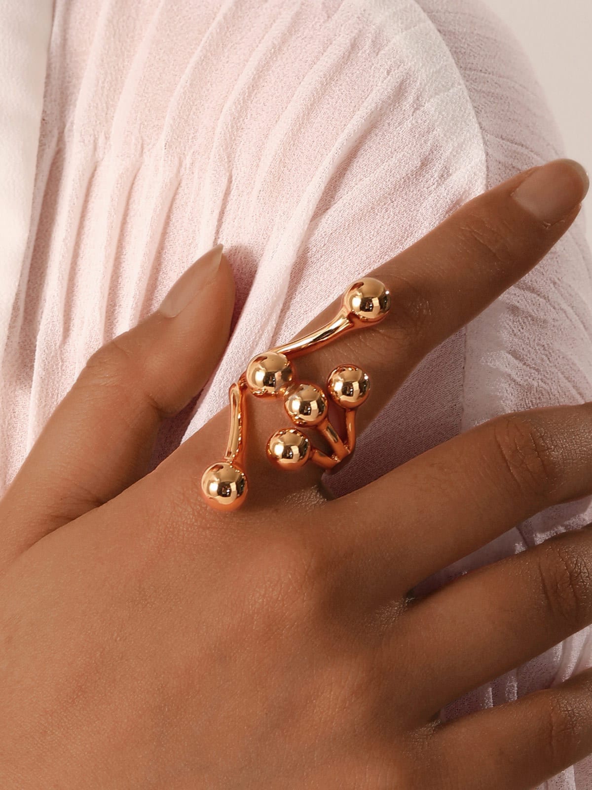 Lida Multi Sphere Ring Gold