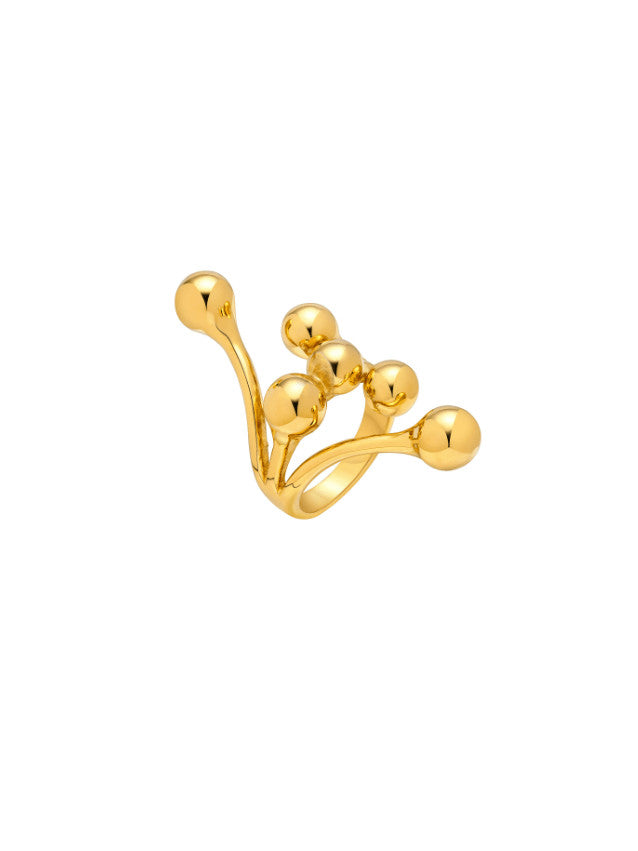 Lida Multi Sphere Ring Gold