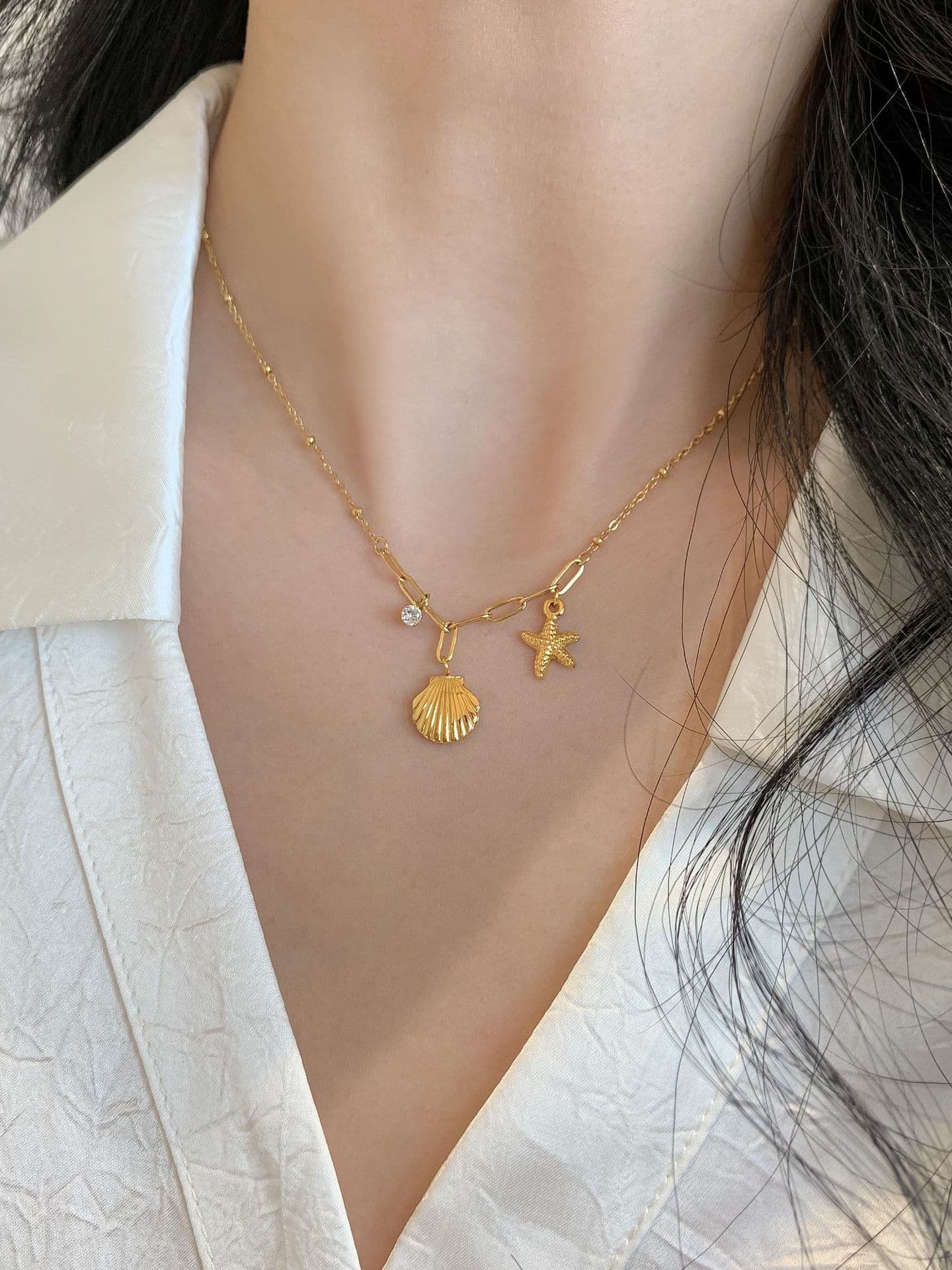 Ocean Necklace Gold