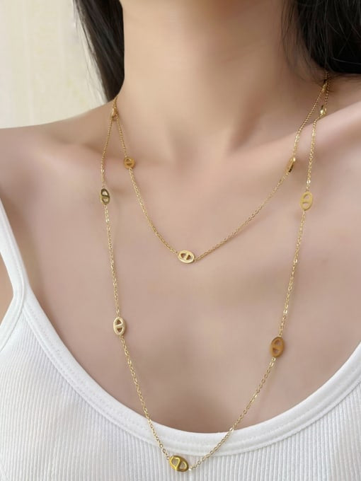 Alejandrina Collection Long Necklace Gold