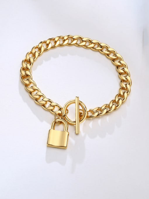 “Promises Collection” Lock Bracelet Gold