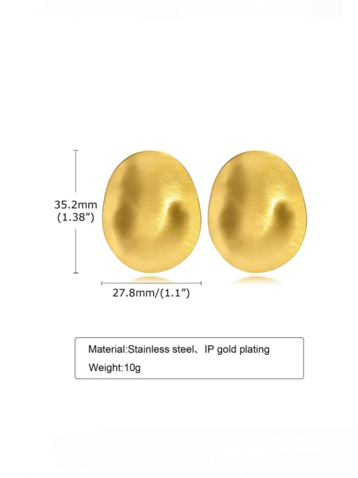 “Lydia” Gold Earring Oval